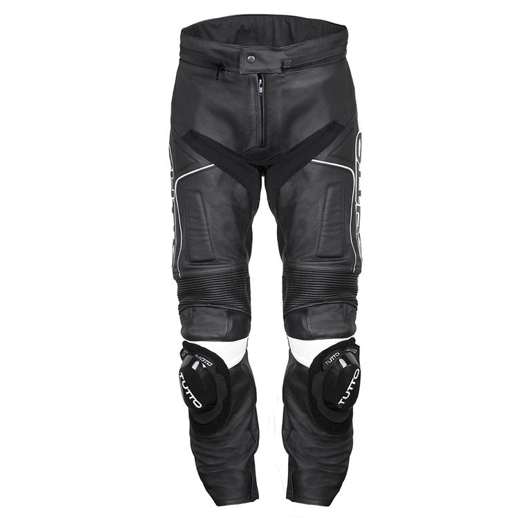 calça de couro branca